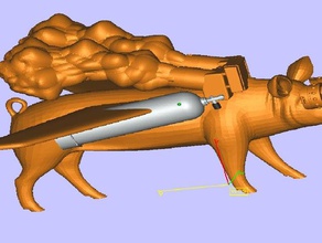 piloto de cerdo a los animales stl 3d print model - Mito3D