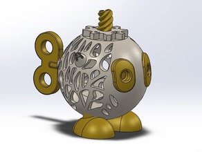 extrudrbomb Kreaturen animation Bombe - Erstellung design extrudr 3d print model - Mito3D