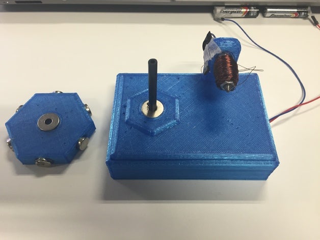 magnetically levitated simple pulse motor engineering levitate maget 3D print model - Mito3D