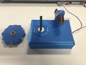 magneticamente levitado simples impulso motor de engenharia levitar maget 3d print model - Mito3D