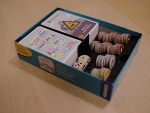 machi koro depolama çözümü oyuncak & oyun aksesuarları aksesuar boardgame tahta oyunu kutuları kartları kart paralar sikke customizer zar openscad 3d print model - Mito3D