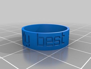 best friend ring rings customized 3d print model - Mito3D