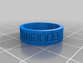 efecto de masa comandante shepard anillo - adentro hacia afuera los anillos personalizado 3d print model - Mito3D