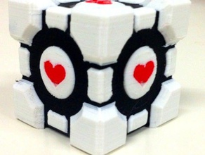 tricolour companion cube - Spielzeug Spiele portal 3d print model - Mito3D