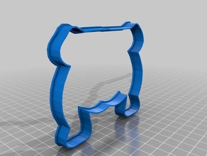 bulldog thin cookie cutter kitchen & dining cookiecutter cookies 3d print model - Mito3D