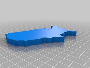 map united states america models 3d geography usa 3d print model - Mito3D