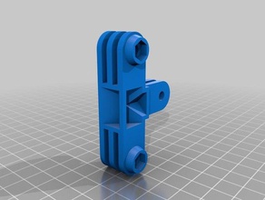 gopro t montagem dupla câmera adaptador a monte tee 3d print model - Mito3D