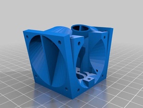 mini kossel j-montaje de la cabeza 40mm peek ventilador doble 40 mm capa fans Impresora 3d las piezas t3p3 3d print model - Mito3D