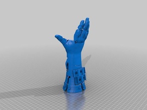 hollies hand version 4 robotics anthromod blender fusion 360 prosthetic robohand 3d print model - Mito3D