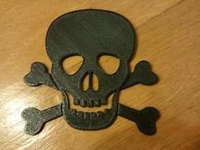 skull crossbones logo signs & logos poison poisonous 3d print model - Mito3D