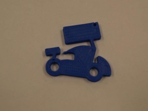 race car key chain keychains sprint 3d print model - Mito3D