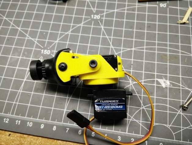 simples pantilt fpv r c veículos 3D print model - Mito3D