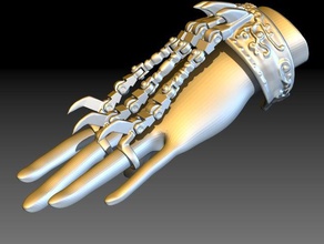 bracciale connesso anelli artiglio oggetti di scena impressionante bad ass cool gioielli kinfe kinfes nicktheartist nick iacobbo arma 3d print model - Mito3D