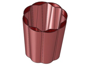 Doppel-vase Dekor container geometrische Keramik solidoodle vase 3d print model - Mito3D