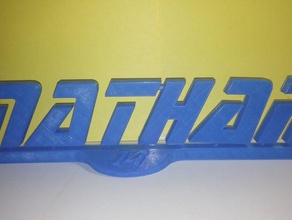 nathan nameplate signs & logos name nametag tag 3d print model - Mito3D