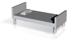 bed model stl furniture 3d models bedroom beds 3d print model - Mito3D