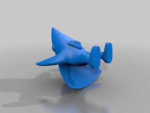 copy left shark super mascot sculptures copyleft lawyers licensing pop culture depresses me 3d print model - Mito3D