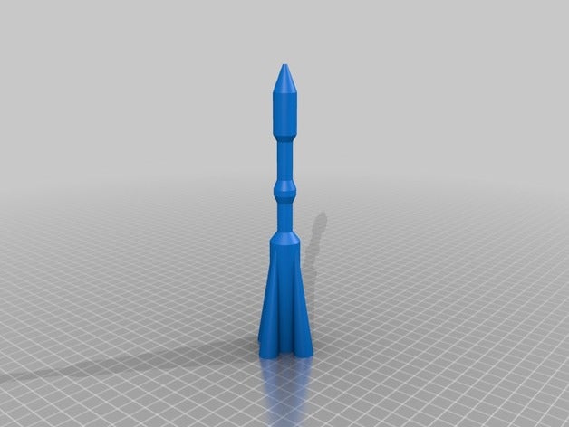 rocket 15 cm high vehicles 3D print model - Mito3D