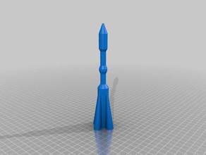 Rakete 15 cm hoch Fahrzeuge 3d print model - Mito3D