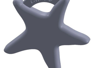 chloe étoiles de mer collier charme bijoux 3d print model - Mito3D