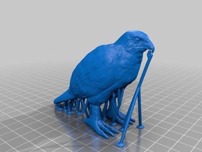 hawk unterstützt Skulpturen 3d print model - Mito3D