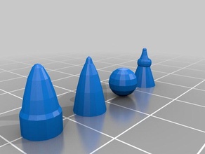 projectile prototypes w courant des projectiles L'impression 3d 3d print model - Mito3D