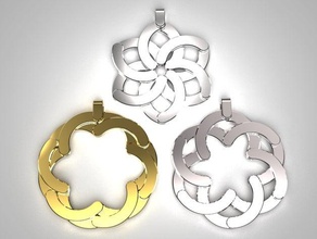 expandable flower pendant keychain keychains holder pendants shape structure 3d print model - Mito3D