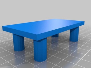 simples mesa de casa boneca modelo móveis bonecas tabela 3d print model - Mito3D