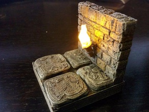 openforge stone torch wall toy & game accessories 3d print model - Mito3D