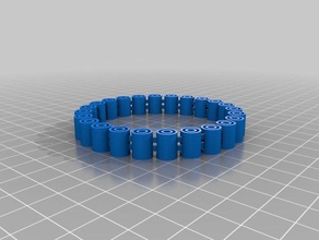63mm de diámetro flexy jingly pulsera las pulseras personalizado 3d print model - Mito3D