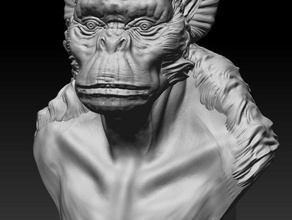yeti busto criaturas 3d print model - Mito3D