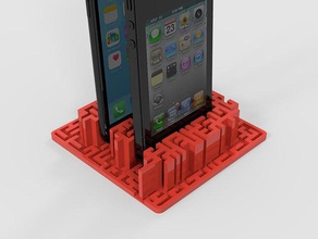 logo maze phone stand mobile iphone 3d print model - Mito3D