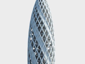 pepinillo rascacielos las estructuras de edificios la arquitectura edificio punto referencia londres modelo a escala torre 3d print model - Mito3D