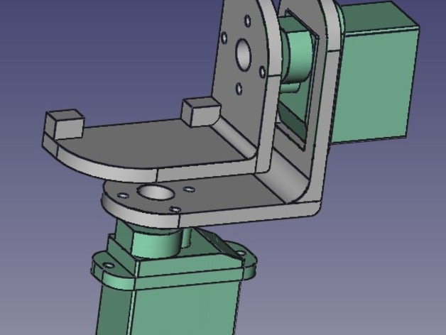 mini servo pan tilt mount robotics camera 3D print model - Mito3D