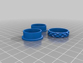 115 knurled rings customized 3d print model - Mito3D