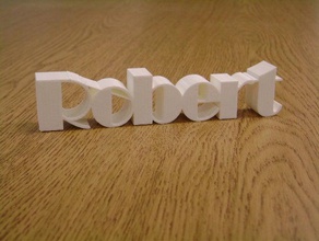 robert 3d name signs & logos names label ornament sketchup 3d print model - Mito3D