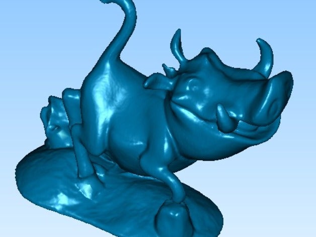 pumbaa La impresión en 3d Escaneo de disney einscan-s 3D print model - Mito3D