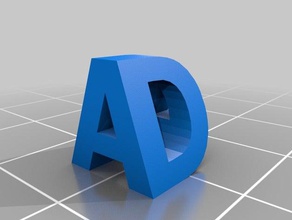 da letras esculturas personalizado 3d print model - Mito3D