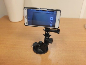 xperia z3 compact case + sportcam mount mobile phone case gopro sony xperia z3 compact sportcam 3d print model - Mito3D