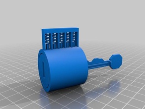 secadora de roupa chave bloqueio do modelo exibição A impressão 3d seguros a primavera 3d print model - Mito3D