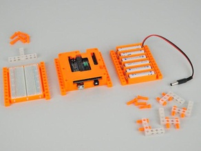 arduino uno r3 clone + bitbeam case construction toys 3d print model - Mito3D