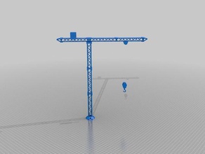 micro-crane constructed 3d printing crane lift mini miniature pulley tower 3d print model - Mito3D