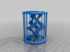 girdap kafes 3d baskı dekoratif küçük spiral 3d print model - Mito3D