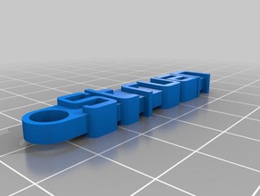 my customized message keychain organization 3d print model - Mito3D