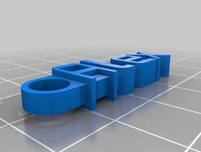 my customized message keychain organization 3d print model - Mito3D