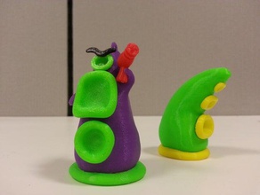 green tentacle models angry day purple maniac mansion lucas art games lucasarts arts point click video game 3d print model - Mito3D