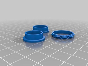 3 pequeno serrilhado anéis personalizado 3d print model - Mito3D
