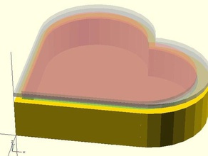 heart-shaped box lid containers heart openscadtutorial 3d print model - Mito3D