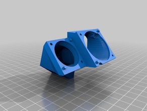 e3dv6 shroud mounted fan ducts - 40mm heatsink 30mm print fans 3d printer parts duct hadron ordbot 3d print model - Mito3D