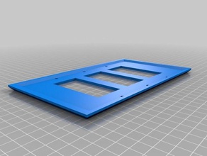 tri balancín interruptor de la luz placa las piezas repuesto personalizado 3d print model - Mito3D